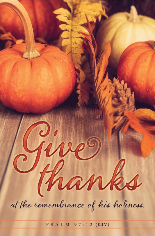 Give Thanks Thanksgiving Bulletin (pack of 100) - Re-vived