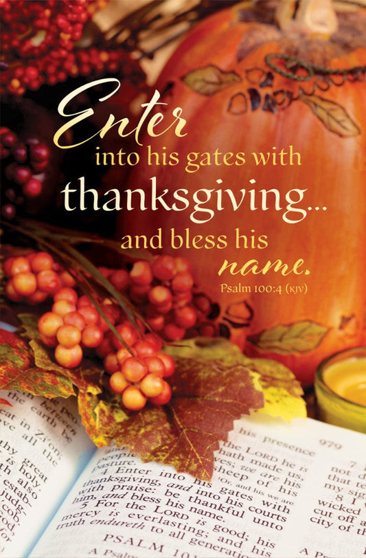 Enter into His Gates Thanksgiving Bulletin (pack of 100) - Re-vived