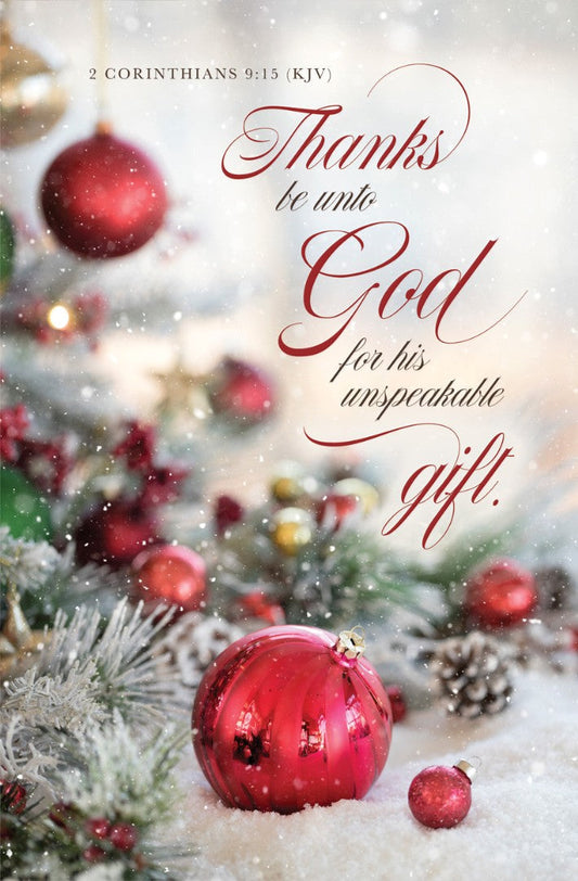 Thanks Be Unto God Christmas Bulletin (pack of 100) - Re-vived