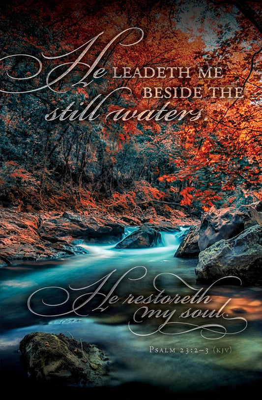 He Leadeth Me Beside Inspirational Bulletin (pack of 100) - Re-vived