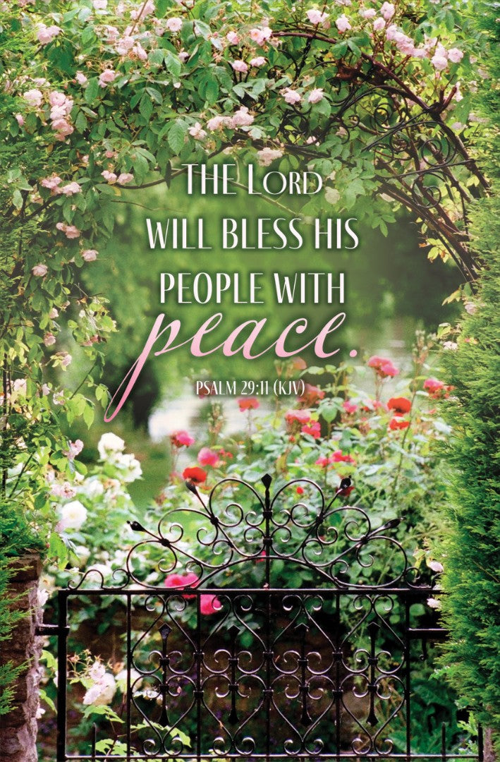 Lord will Bless His People Inspirational Bulletin (100) - Re-vived
