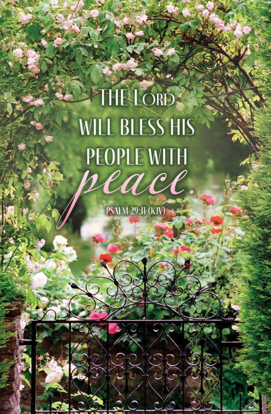 Lord will Bless His People Inspirational Bulletin (100) - Re-vived