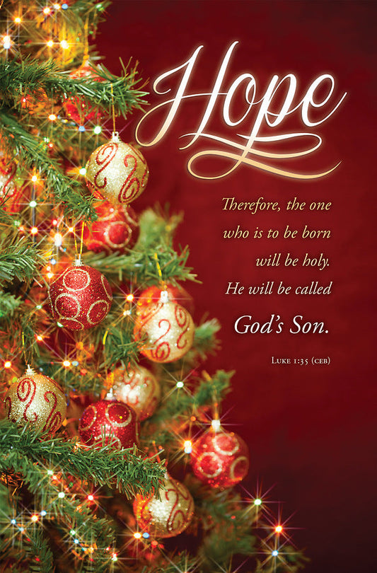 Hope Luke 1:35 Advent Bulletin (pack of 100) - Re-vived