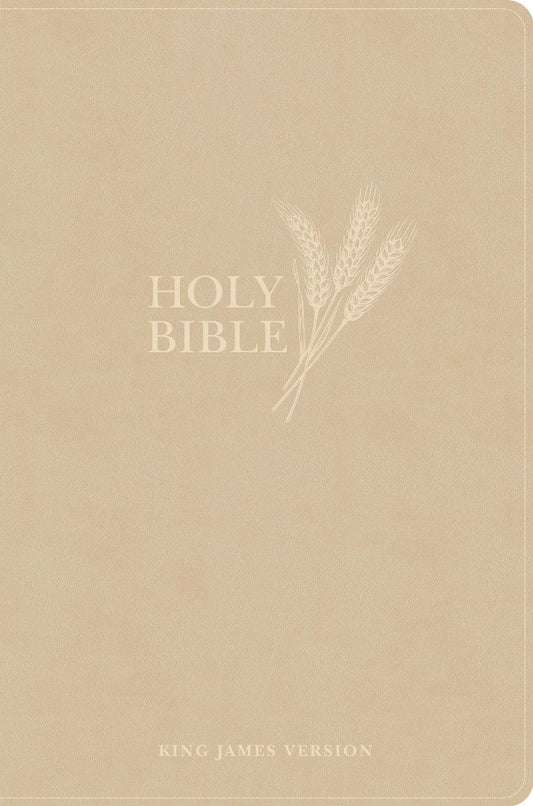 KJV Giant Print Reference Bible, Cream Cloth Over Board - Re-vived
