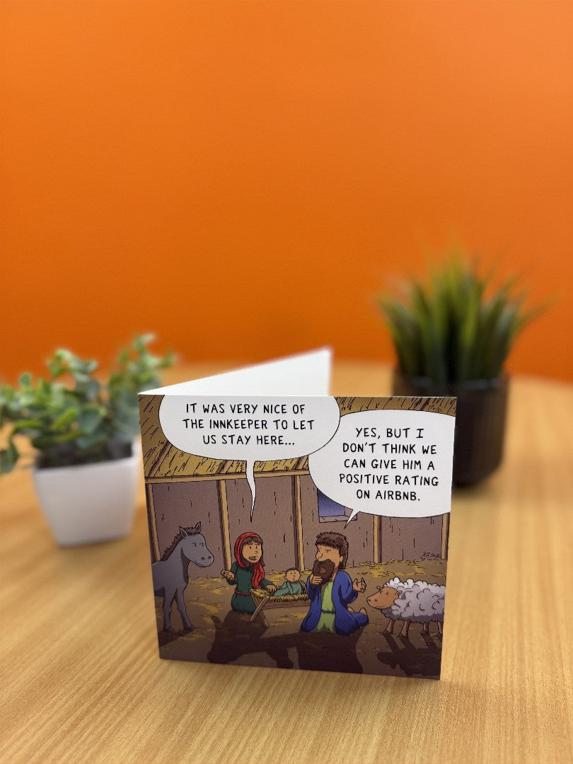 Stable Review Christmas Card - Nutty Nativity - Re-vived