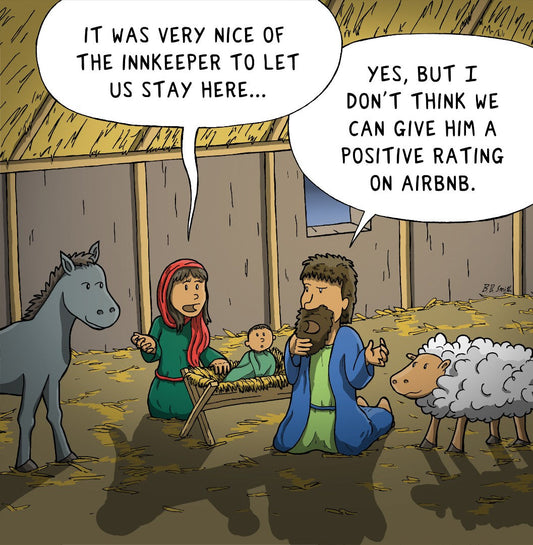 Stable Review Christmas Card - Nutty Nativity - Re-vived