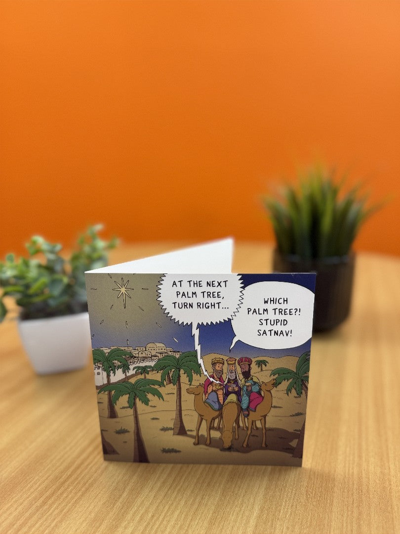 Lost Wise Men Christmas Card - Nutty Nativity - Re-vived