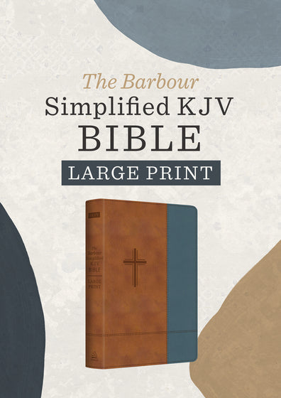 The Barbour Simplified KJV-Large Print [Rust & Stone Cross] - Re-vived