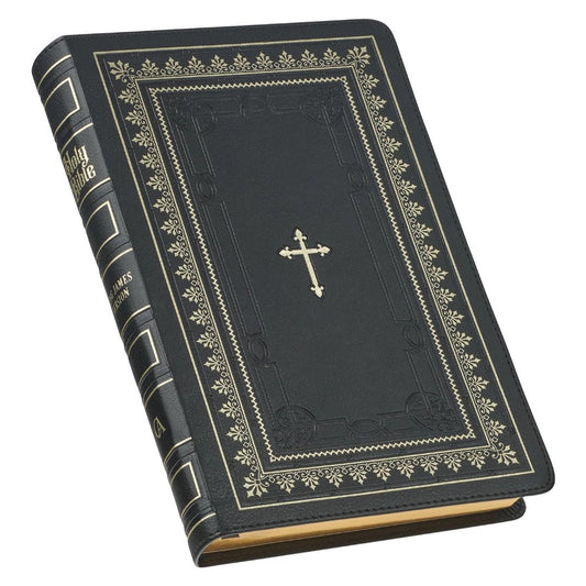 Black Framed Faux Leather KJV Deluxe Gift Bible - Re-vived