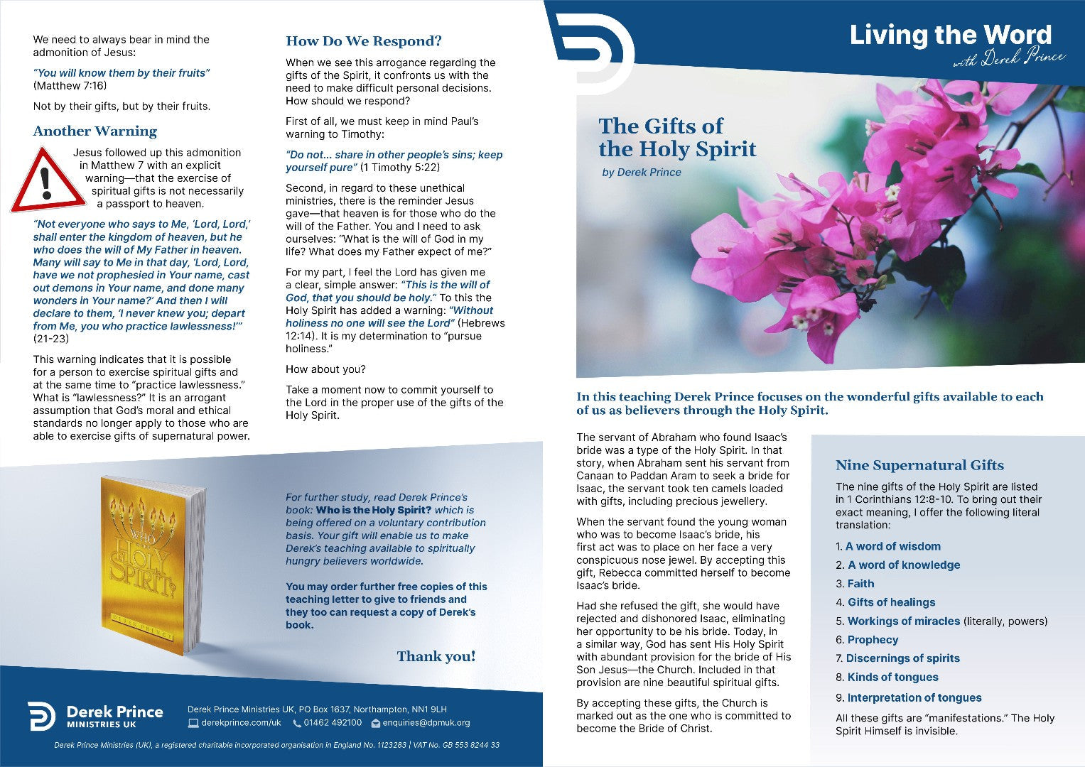 Teaching Letter Pack: The Gifts of the Holy Spirit