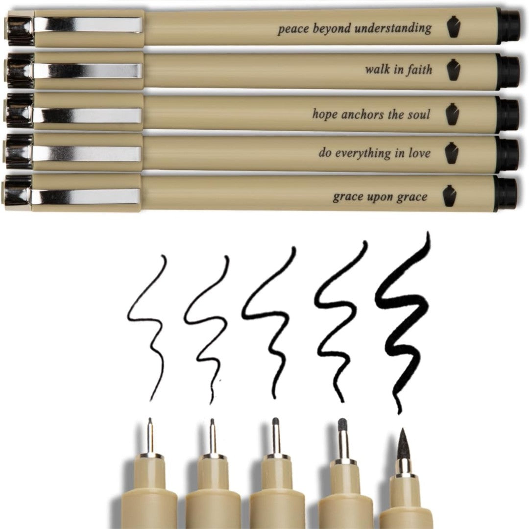 Evergreen Fineliner Pen Variety Pack - Re-vived
