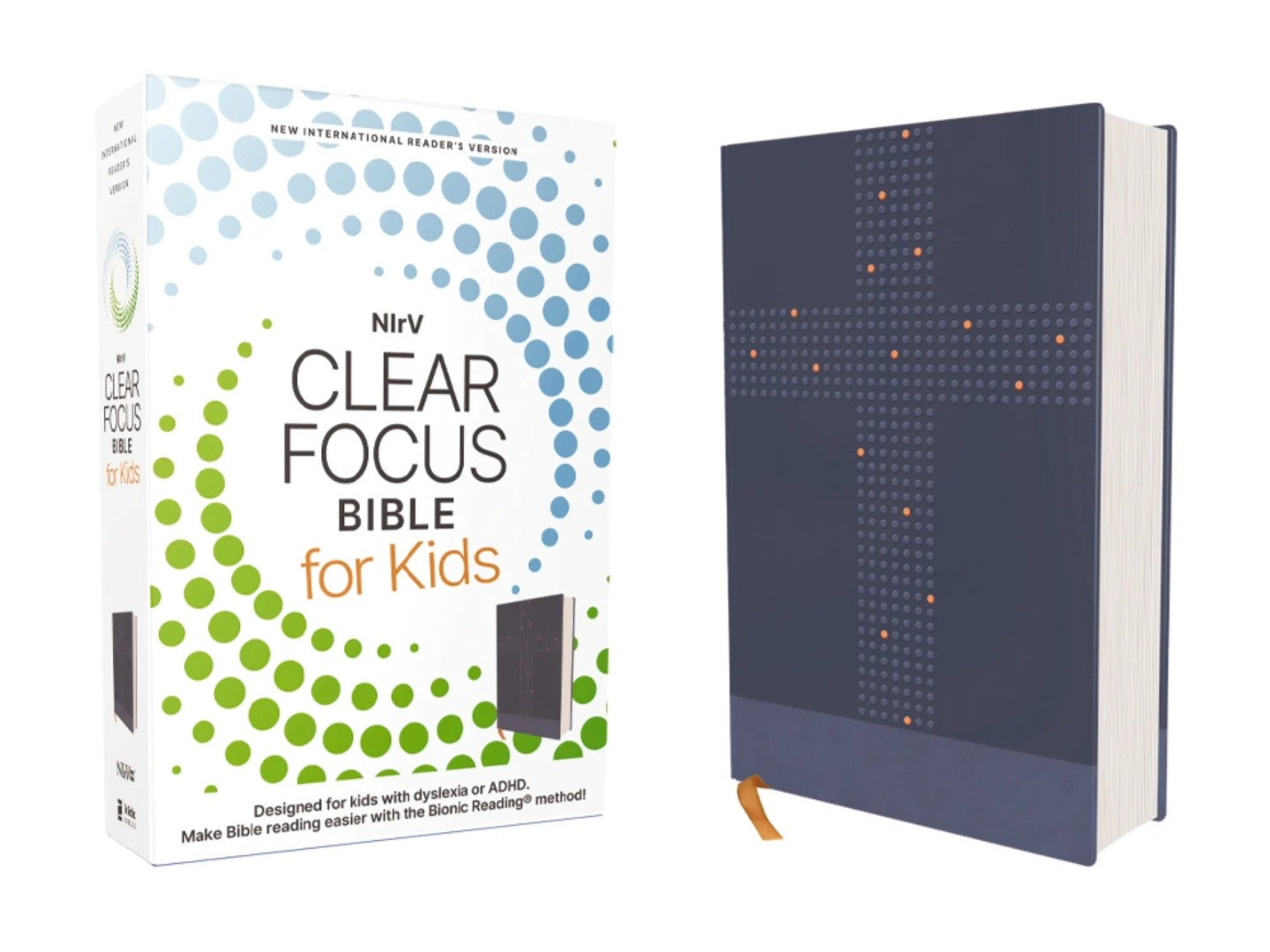 NIrV Clear Focus Bible for Kids, Charcoal / Blue - Re-vived