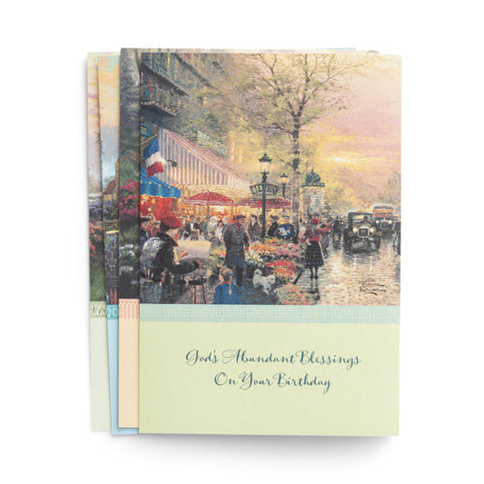 Thomas Kinkade - Birthday - 12 Boxed Cards - Re-vived