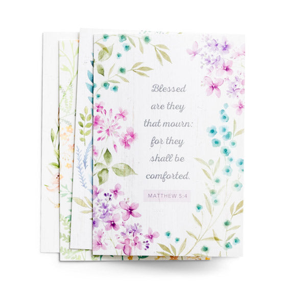 Sympathy - Botanical Frames - 12 Boxed Cards, KJV - Re-vived