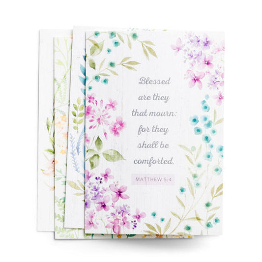 Sympathy - Botanical Frames - 12 Boxed Cards, KJV - Re-vived