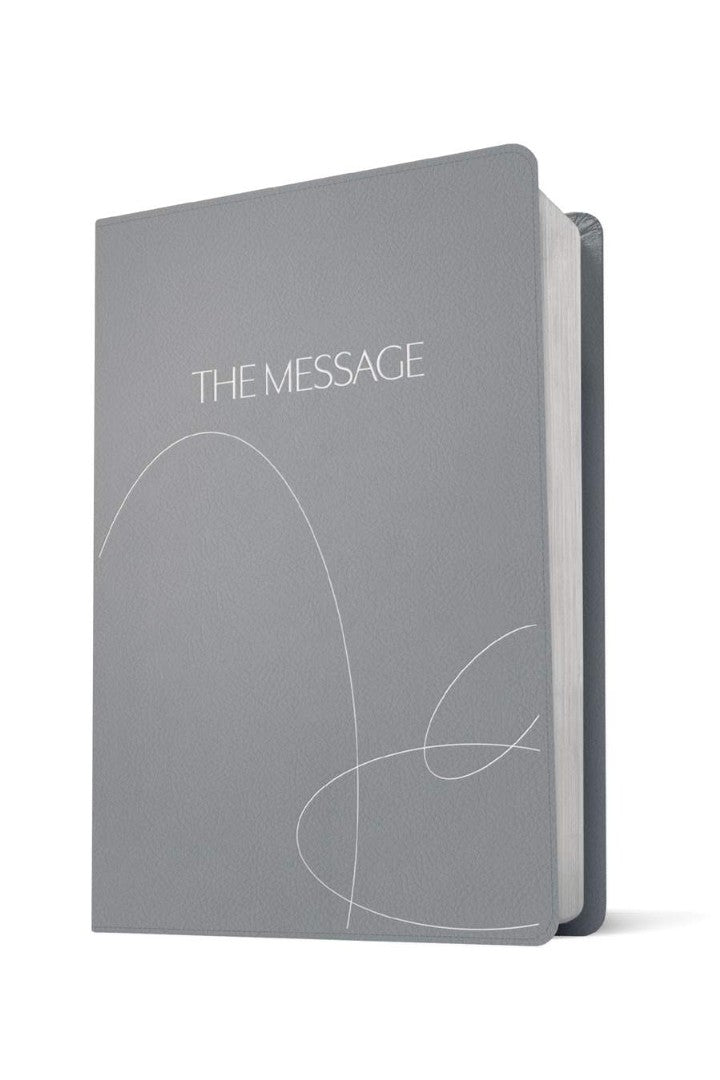 The Message Student Devotional Bible Stone Gray - Re-vived