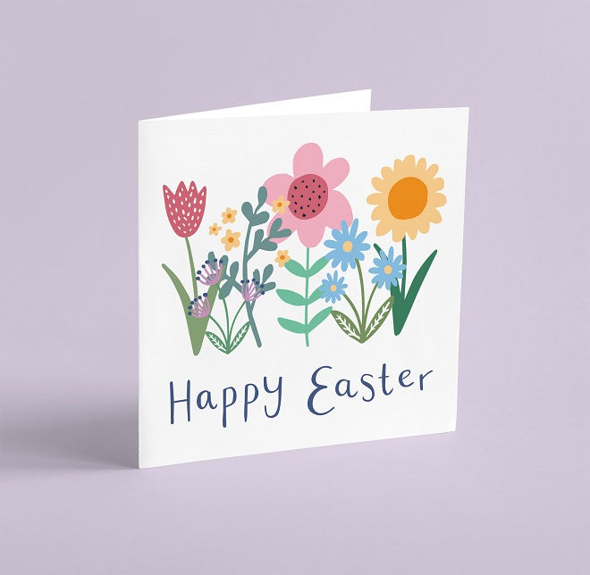 'Happy Easter' Square Greeting Card & Envelope - Re-vived