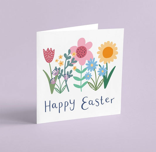 'Happy Easter' Square Greeting Card & Envelope - Re-vived