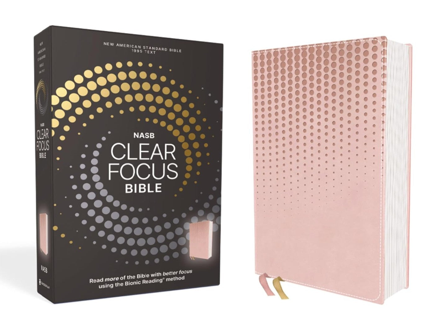 NASB, Clear Focus Bible, Leathersoft, Pink - Re-vived
