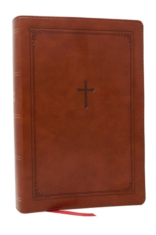 NKJV Giant Print End-Of-Verse Reference Bible, Brown - Re-vived