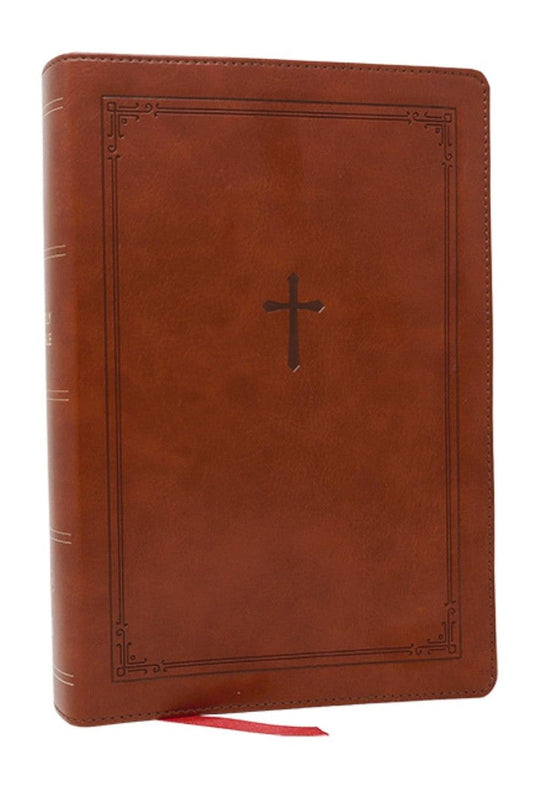 KJV Giant Print End-Of-Verse Reference Bible, Brown - Re-vived