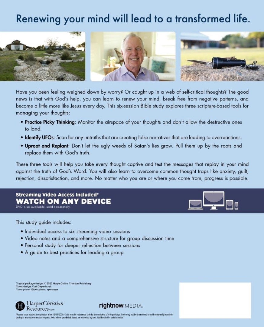 Tame Your Thoughts Bible Study Guide Plus Streaming Video - Re-vived