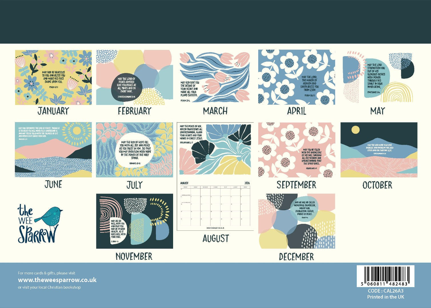 The Wee Sparrow 2026 A3 Calendar - Re-vived