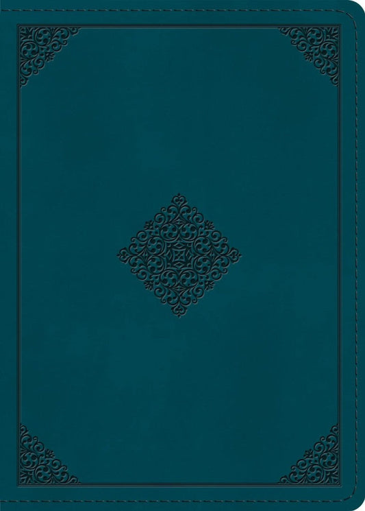 ESV Large Print Personal Size Bible, Red Letter, Teal - Re-vived
