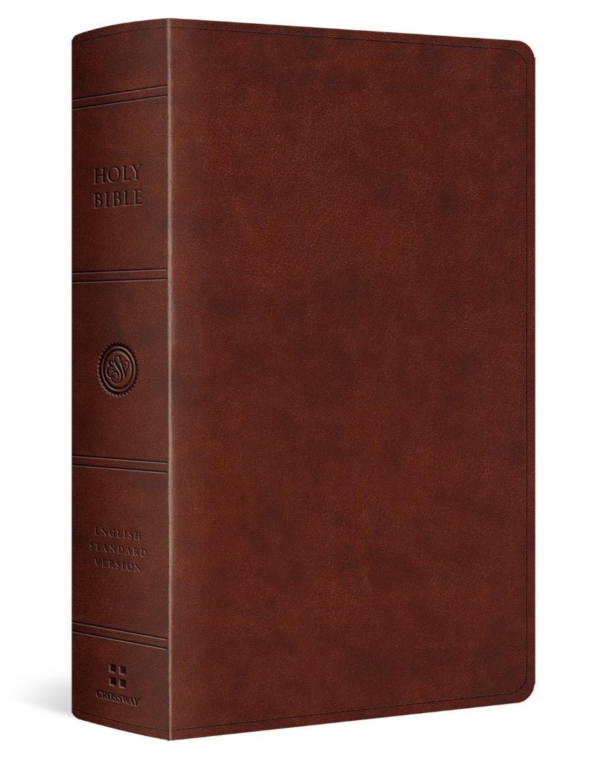 ESV Giant Print Personal Size Bible, Red Letter, Chestnut - Re-vived