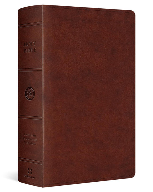 ESV Giant Print Personal Size Bible, Red Letter, Chestnut - Re-vived