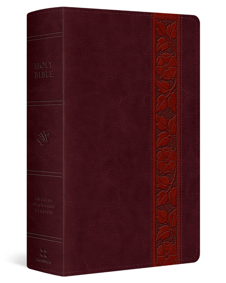 ESV Giant Print Personal Size Bible, Red Letter, Mahogany - Re-vived