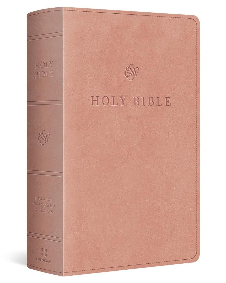 ESV Giant Print Personal Size Bible, Red Letter, Blush Rose - Re-vived
