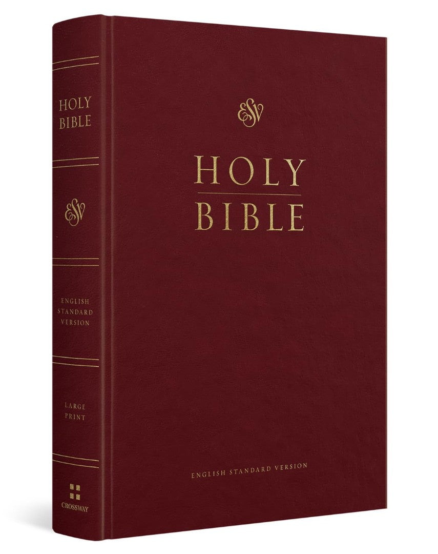ESV Pew and Worship Bible, Large Print, Hardcover, Burgundy - Re-vived