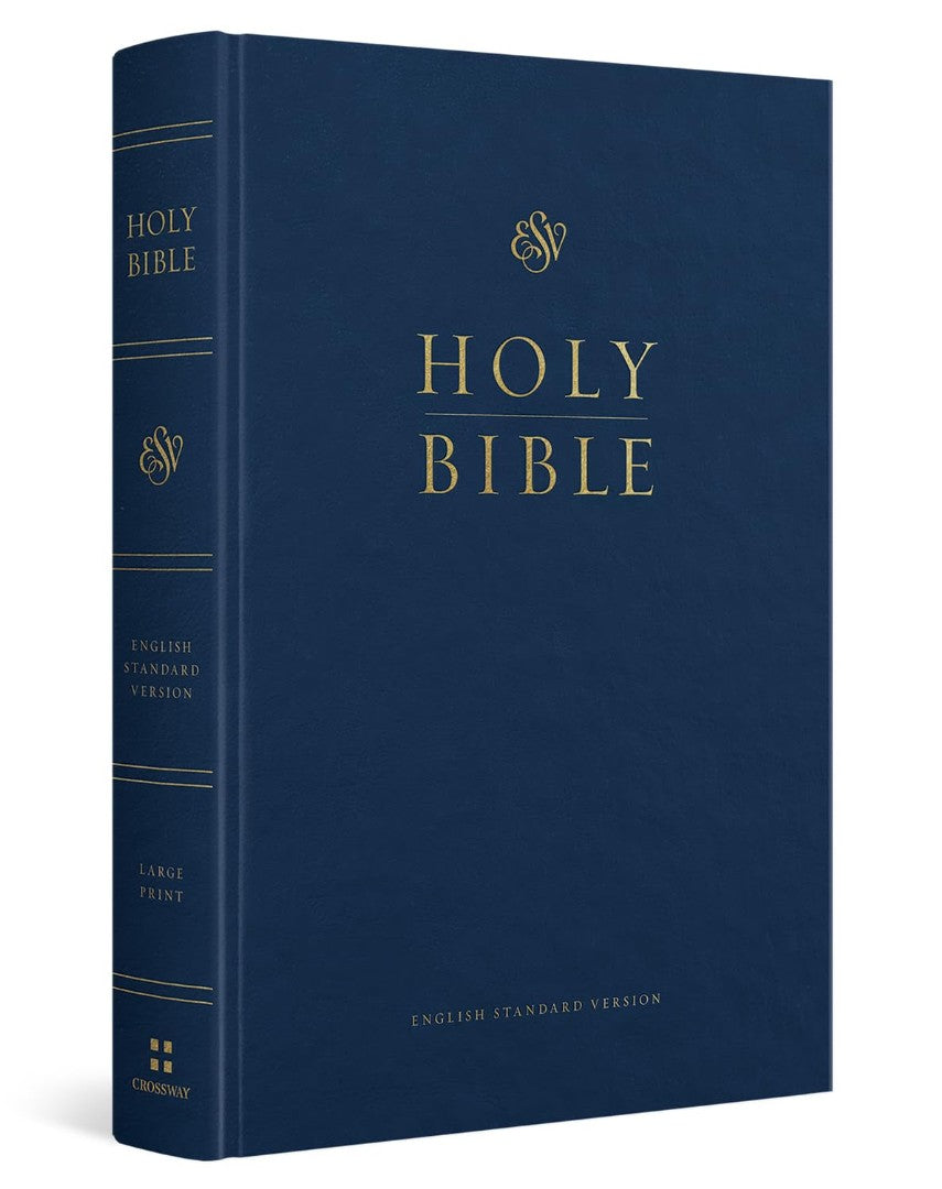 ESV Pew and Worship Bible, Large Print, Hardcover, Blue - Re-vived