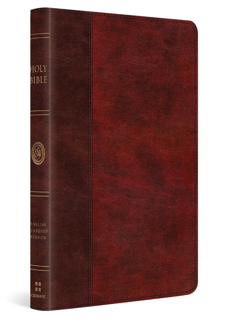 ESV Large Print Thinline Bible, Burgundy/Red - Re-vived