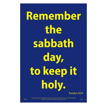 Waterproof Scripture Poster: Exodus 20:8 - Re-vived