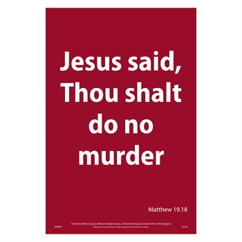 Waterproof Scripture Poster: Matthew 19:18 - Re-vived