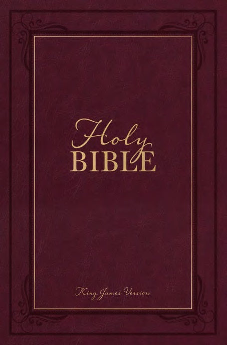 KJV Holy Bible, Compact Giant Print, Garnet - Re-vived
