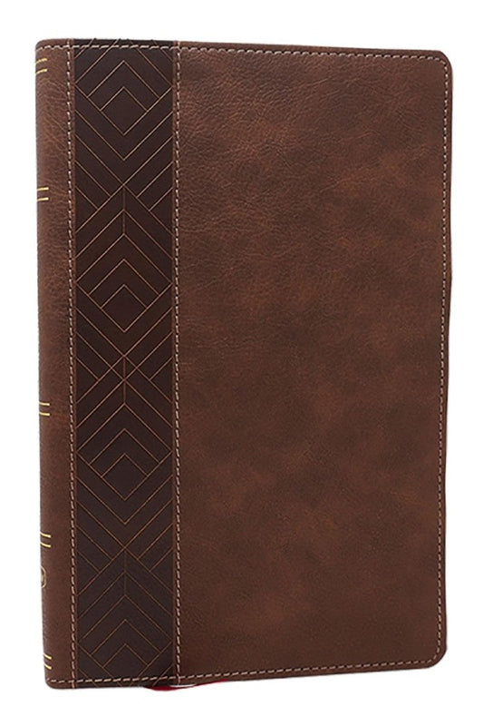 NKJV, Personal Size New Testament, Brown, Red Letter - Re-vived