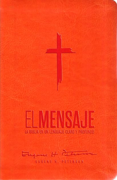 Biblia El Mensaje (Sentipiel, Anaranjado) - Re-vived