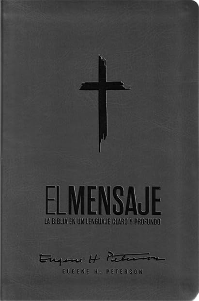 Biblia El Mensaje (Sentipiel, Gris) - Re-vived