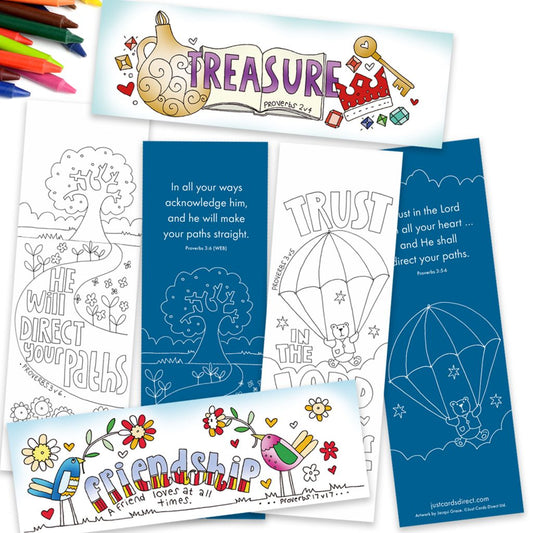 10 Exploring Proverbs Colouring Bookmarks - Re-vived