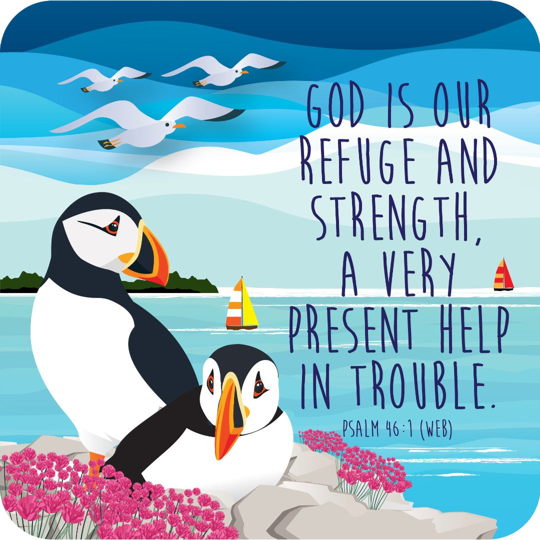 Refuge & Strength Cork Coaster - Re-vived