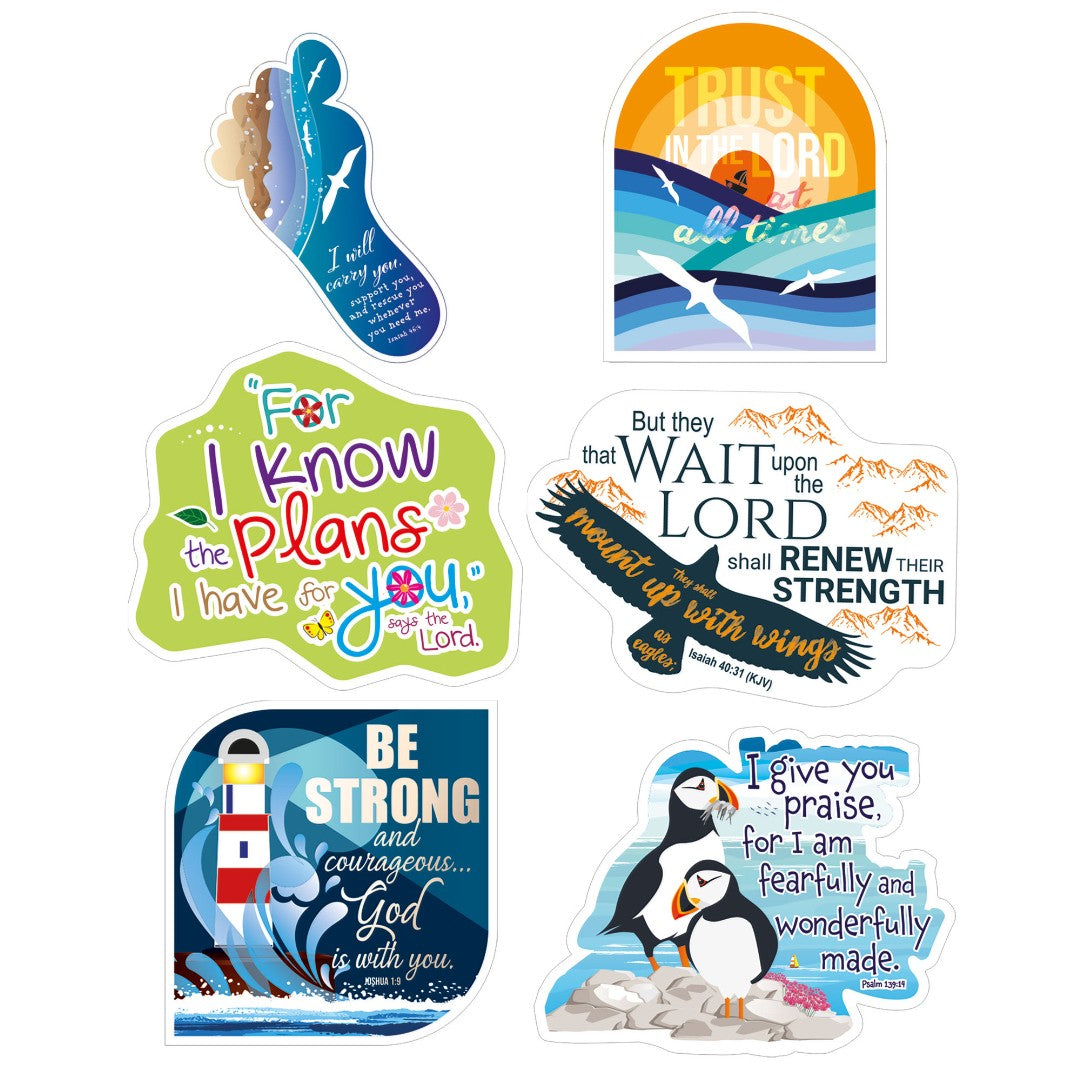 Variety Pack Of 6 Vinyl Stickers (ST106-111) - Re-vived
