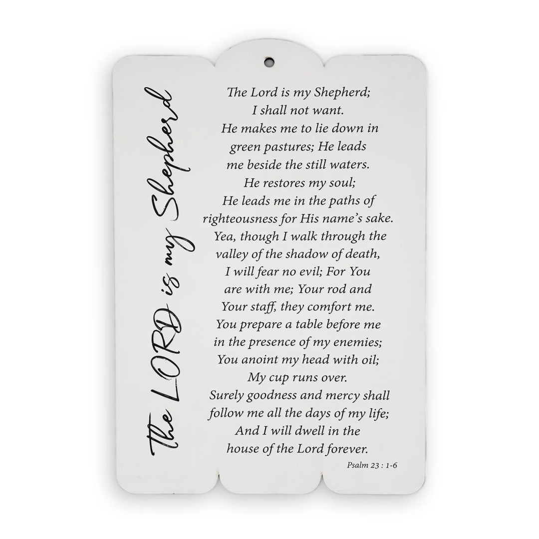 Wooden Wall Plaque – The Lord Is My Shepherd (Psalm 23) - Re-vived