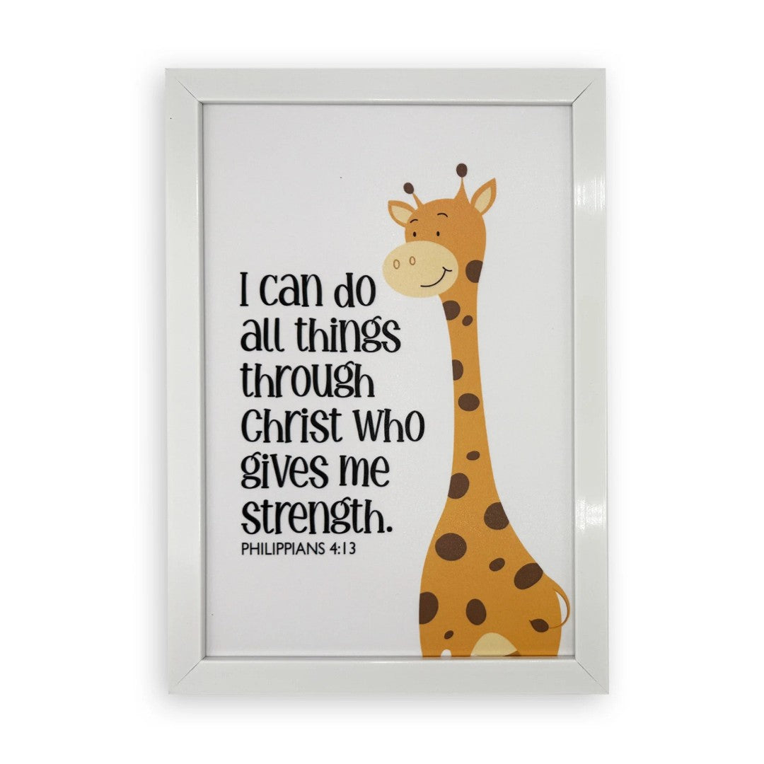 Rectangular Wall Frame – I Can Do All Things Through Christ - Re-vived