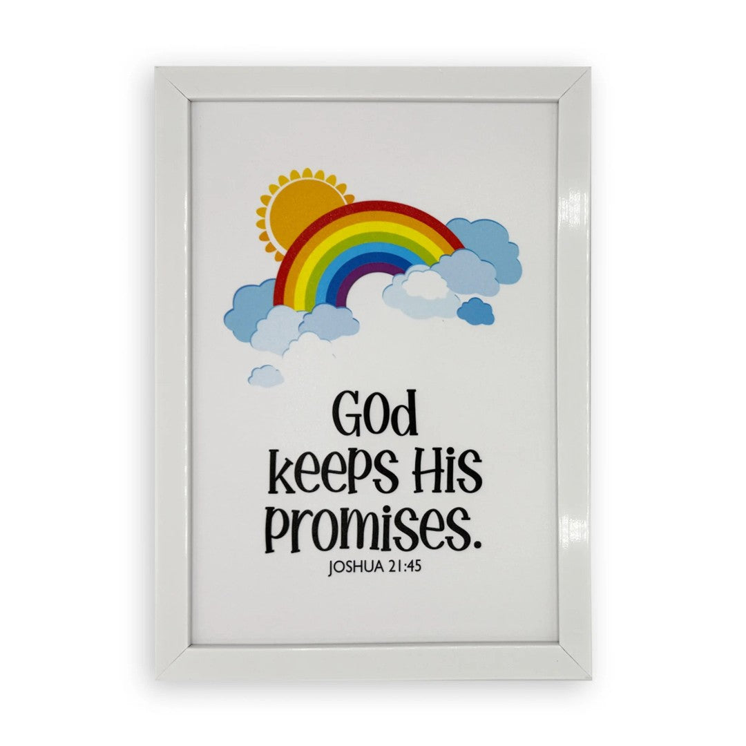Rectangular Wall Frame – God Keeps His Promises - Re-vived