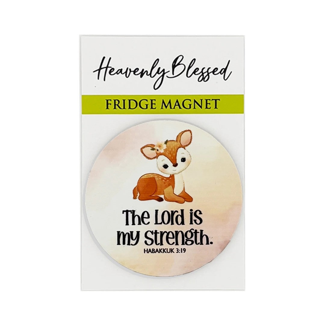 Round Fridge Magnet – The Lord Is My Strength - Re-vived
