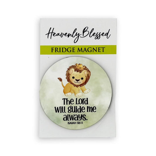 Round Fridge Magnet – The Lord Will Guide Me Always - Re-vived