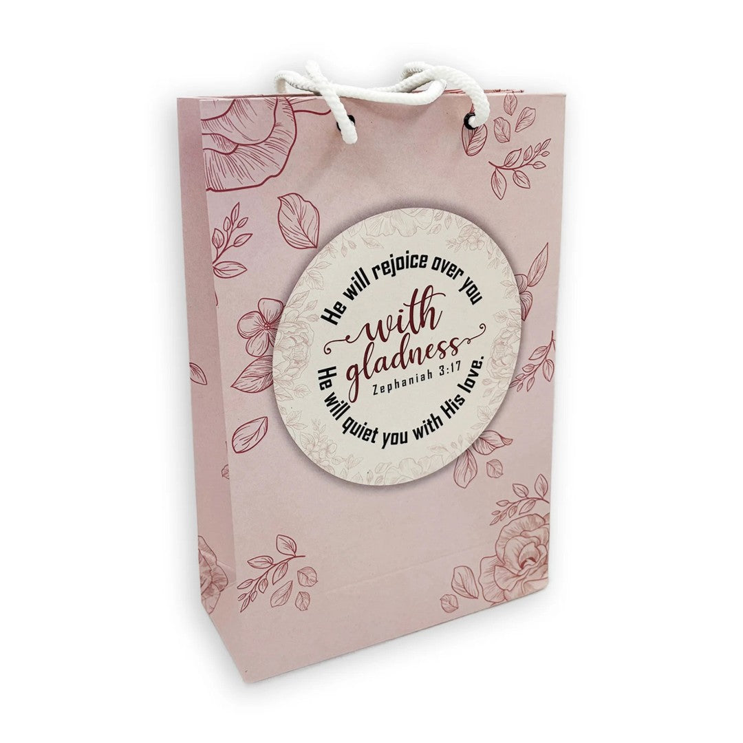 Medium Gift Bag – He Will Rejoice Over You With Gladness - Re-vived